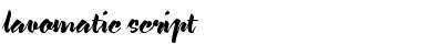 Download lavomatic script Font Title Preview
