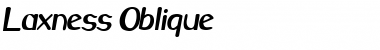 Download Laxness Oblique Font Title Preview