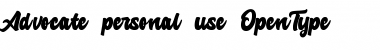 Download Advocate Script Regular Font Title Preview