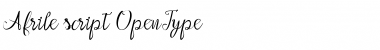 Download Afrile script Regular Font Title Preview