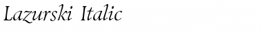 Download Lazurski Italic Font Title Preview