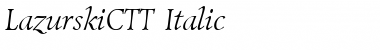 Download LazurskiCTT Italic Font Title Preview
