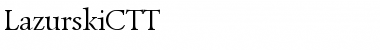 Download LazurskiCTT Regular Font Title Preview