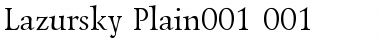Download Lazursky Plain Font Title Preview