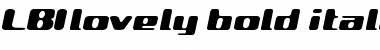 Download LBIlovely bold italic Alp Font Title Preview