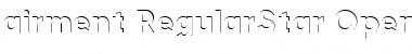 Download airment RegularStar Font Title Preview