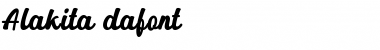 Download Alakita Regular Font Title Preview