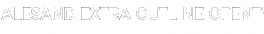 Download Alesand Outline  ExtBd Regular Font Title Preview