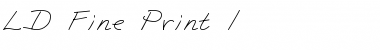 Download LD Fine Print 1 Regular Font Title Preview