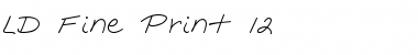 Download LD Fine Print 12 Regular Font Title Preview