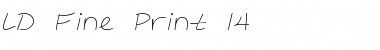 Download LD Fine Print 14 Regular Font Title Preview