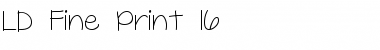 Download LD Fine Print 16 Regular Font Title Preview