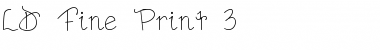 Download LD Fine Print 3 Regular Font Title Preview