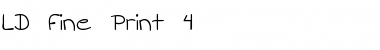 Download LD Fine Print 4 Regular Font Title Preview