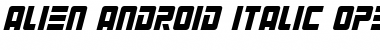 Download Alien Android Italic Font Title Preview