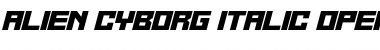 Download Alien Cyborg Italic Font Title Preview