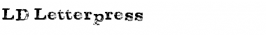 Download LD Letterpress Regular Font Title Preview
