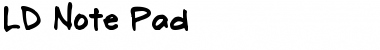 Download LD Note Pad Regular Font Title Preview