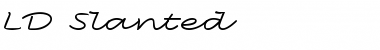 Download LD Slanted Regular Font Title Preview