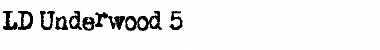 Download LD Underwood 5 Regular Font Title Preview