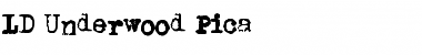 Download LD Underwood Pica Regular Font Title Preview
