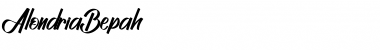Download Alondria Bepah Regular Font Title Preview
