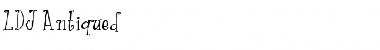 Download LDJ Antiqued Regular Font Title Preview
