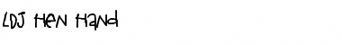 Download LDJ Hen Hand Regular Font Title Preview