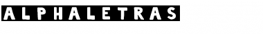 Download alphaletras Regular Font Title Preview