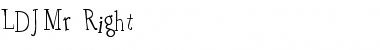 Download LDJ Mr. Right Regular Font Title Preview