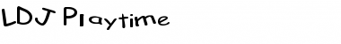 Download LDJ Playtime Regular Font Title Preview