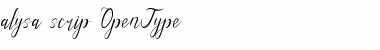 Download alysa scrip Regular Font Title Preview