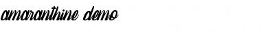 Download amaranthine demo Regular Font Title Preview