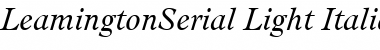 Download LeamingtonSerial-Light Italic Font Title Preview