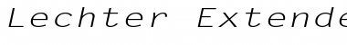 Download Lechter Extended Italic Font Title Preview