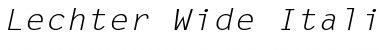 Download Lechter Wide Italic Font Title Preview