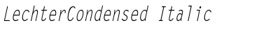 Download LechterCondensed Italic Font Title Preview