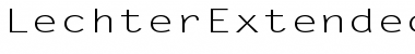 Download LechterExtended Normal Font Title Preview