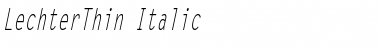 Download LechterThin Italic Font Title Preview
