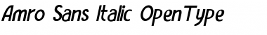 Download Amro Sans Italic Font Title Preview