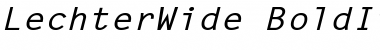 Download LechterWide BoldItalic Font Title Preview