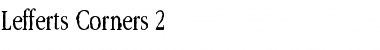 Download Lefferts Corners  2 Regular Font Title Preview