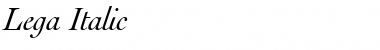 Download Lega Italic Font Title Preview