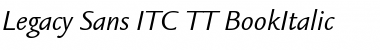 Download Legacy Sans ITC TT BookItalic Font Title Preview