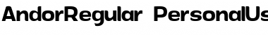Download Andor PersonalUse Font Title Preview