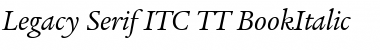 Download Legacy Serif ITC TT BookItalic Font Title Preview