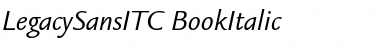 Download LegacySansITC-Book BookItalic Font Title Preview
