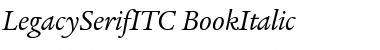 Download LegacySerifITC-Book BookItalic Font Title Preview