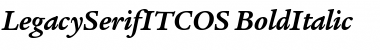 Download LegacySerifITCOS BoldItalic Font Title Preview