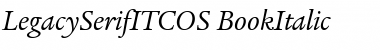 Download LegacySerifITCOS-Book BookItalic Font Title Preview